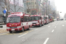 노원소방서, 전국단위 소방차 길 터주기 훈련