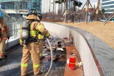 송파소방서, 가락시장역 인근 화재 진화