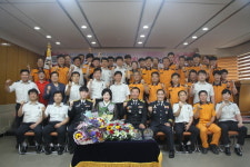 추영철 증평소방서 중앙119안전센터장, 정년 퇴임식