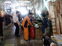 횡성소방서, 횡성시장 대형소화기 방문 점검 