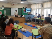 인제소방서, 어론초 교직원 대상 응급처치 교육