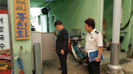 김상욱 산청소방서장, 산청시장 현장 지도점검 
