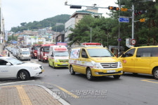밀양소방서, 국민 참여 소방차 길 터주기 동승 체험