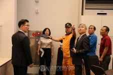 김명호 영등포소방서장, 웨딩그룹 위더스건물 현지 확인