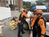 증평소방서-한국교통대학교, 대량재해 합동 훈련