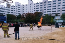 용산소방서, 서빙고초 대상 소방훈련