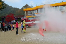 평창소방서, 주진초 합동 소방훈련