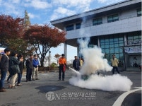 제천소방서, 제천의병도서관 합동 소방훈련
