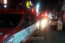 미추홀소방서, 용남시장 대상 소방차 출동로 확보 훈련