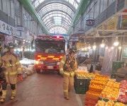 대덕소방서, 중리전통시장 소방통로 확보훈련