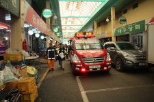 증평소방서, 소방차 길 터주기 훈련