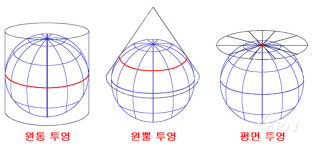 [지도와 GNSS의 활용] 지도 투영법