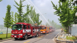 강동소방서, 암사아리수정수센터 특수 재난상황 대비 훈련