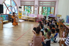 강원고성소방서 조정일 소방교, 자녀 어린이집 재능기부 행사