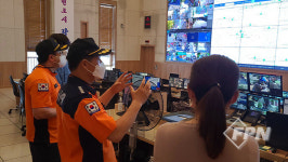 민춘기 서울강서소방서장, 추석 연휴 대비 강서구 통합관제센터 방문