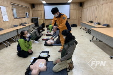 진주소방서, 경상남도산림환경연구원 대상 응급처치 교육