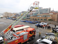인천중부소방서, 경형사다리차 활용 현지적응훈련
