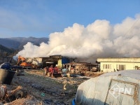 한파 속 축사 화재… 함안소방서 군북 의소대원 활약