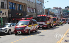 증평소방서, 생명 지키는 소방차 길 터주기