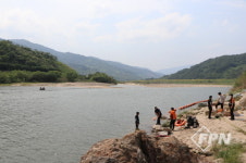 하동소방서, 화개면 섬진강 실종자 합동 수색