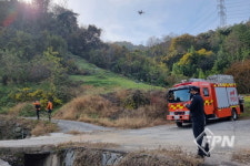 진주소방서, 소방드론 활용 유기견 포획