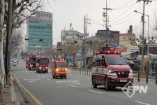 청주동부소방서, 소방차 길 터주기 국민참여 훈련