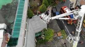 둔산소방서, 화재 현장서 소방드론 활용 인명 구조