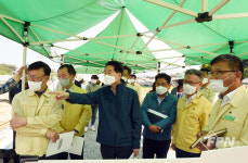 충남 금산군 재해복구사업장 방문한 김성호 행안부 재난안전관리본부장