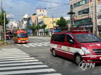 청주서부소방서, 소방차 길 터주기 훈련