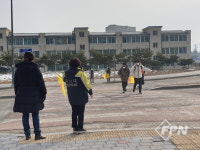 평창소방서 대관령여성의소대, 등굣길 교통안전 봉사활동