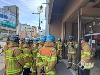 원주소방서, 원주 남부시장 화재 대응 훈련