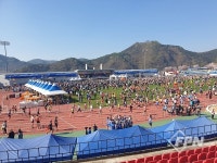 합천소방서, 제22회 합천 벚꽃 마라톤대회 홍보부스 운영