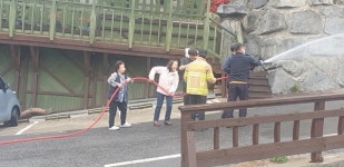 강화소방서, 화도면 인근 펜션 관계자 대상 비상소화장치 교육