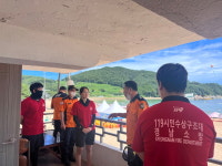 남해소방서, 119시민수상구조대 방문ㆍ현장 안전 지도