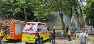 합천소방서, 해인사에서 합동 소방훈련 실시