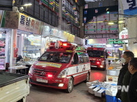 인천서부소방서, 관내 전통시장 대상 소방차 길 터주기 훈련