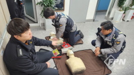 영종소방서 운서119안전센터, 공항 지구대 직원 대상 심폐소생술 교육