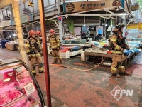 대덕소방서, 전통시장 소방차 길 터주기 훈련