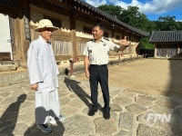 박유진 합천소방서장, 해인사 현장지도