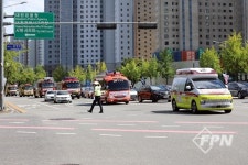 둔산소방서, 전국 동시 소방차 길 터주기 훈련 참여