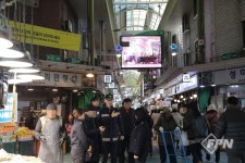 마포소방서장, 설 연휴 대비 전통시장 현장 지도방문