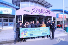 류도형 신안소방서장, 지도전통시장 현장지도ㆍ장보기 행사