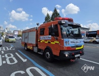 대덕소방서, 전국 동시 소방차 길 터주기 훈련 참여