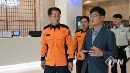 구례소방서장, 추석 대비 더케이 지리산가족호텔 현장점검