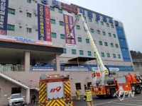 함안소방서, 아라한국병원 합동소방훈련