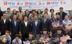 농아인올림픽 출전한 태권전사들‘금의환향’