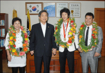 올림픽 영웅  ´손태진´ 고향 경산에 금의환황