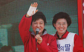 박근혜, 충청도 지원유세 '선진당' 비판 없어