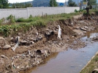 물이 빠진 하남시 초이동 초이천