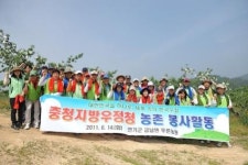 충청우정청, 농촌일손돕기 발 벗고 나서